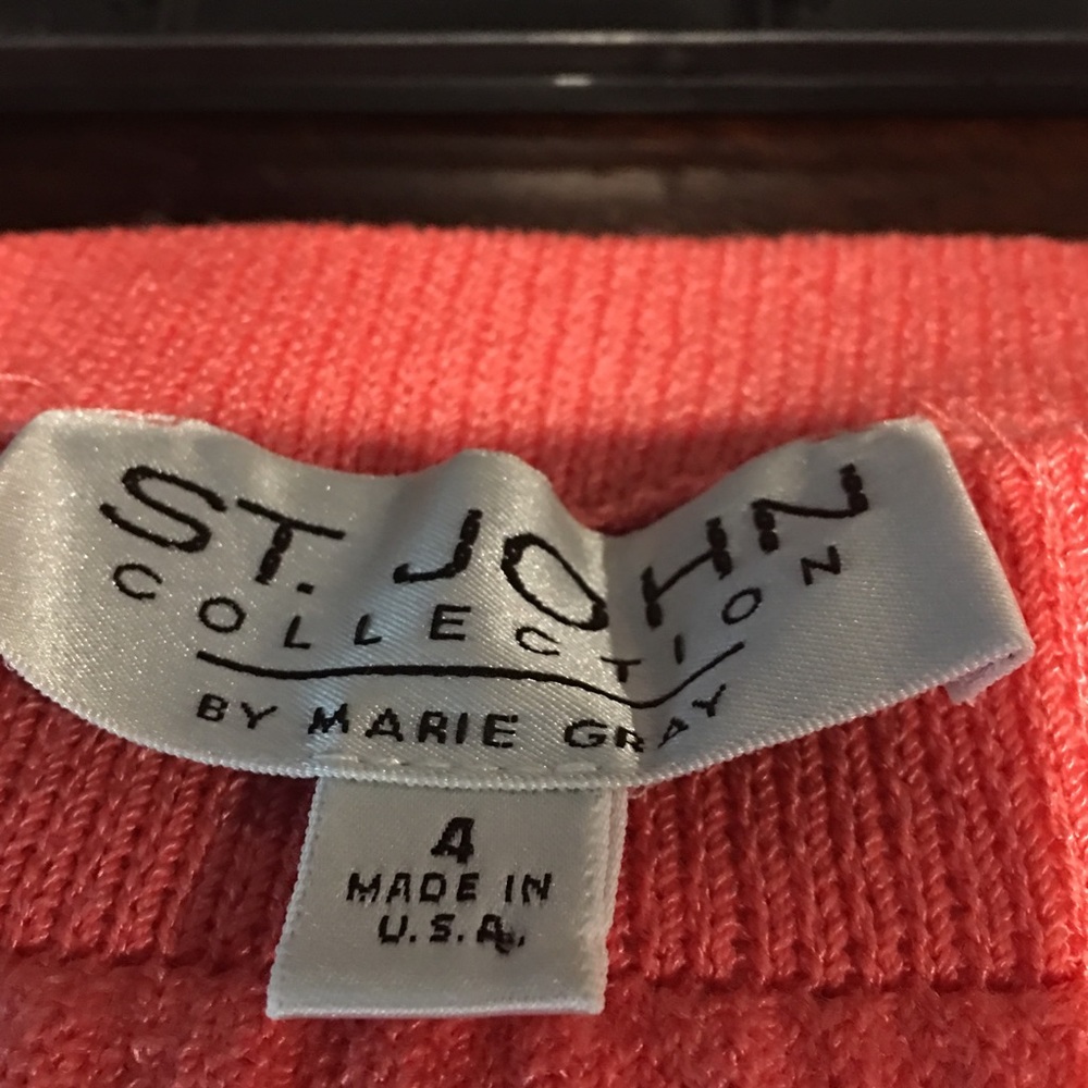 Peach St John blazer tiny repair on shoulder